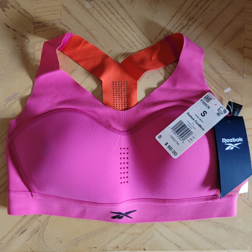 NEW Reebok PureMove Pink Sports Bra Top